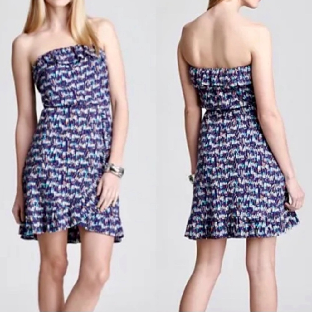 Lilly Pulitzer Flor Navy Oh Buoy Strapless Dress